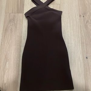 Aritzia small brown sculpt dress